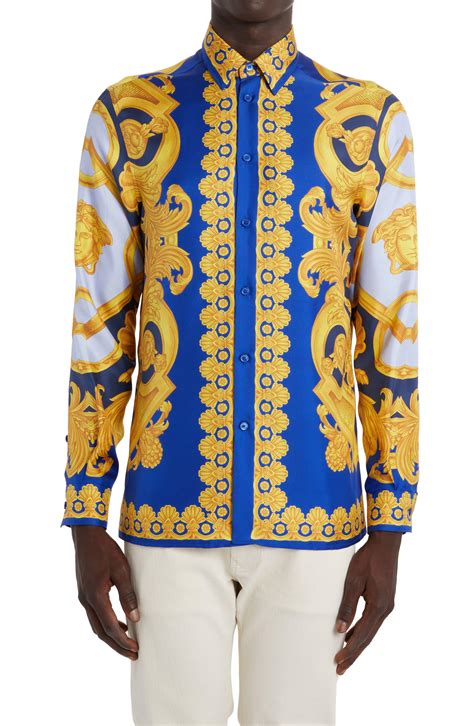 versace button up mens|Versace button up shirt.